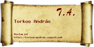 Torkos András névjegykártya